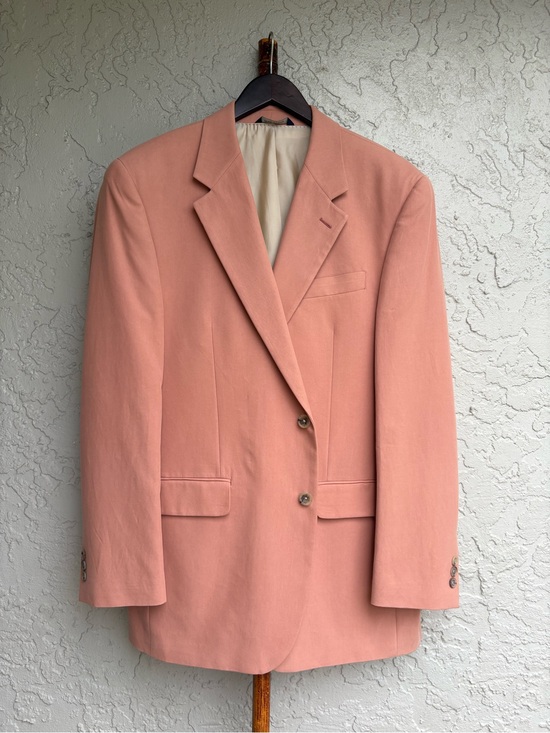 Alan Flusser Other - Alan Flusser Pink Silk Blend Sport Coat Blazer 42R Salmon Coastal